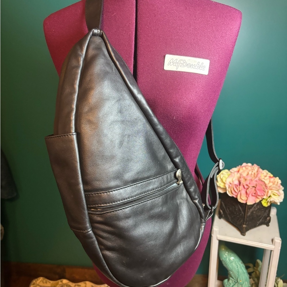 Ameribag Leather Sling Bag Black